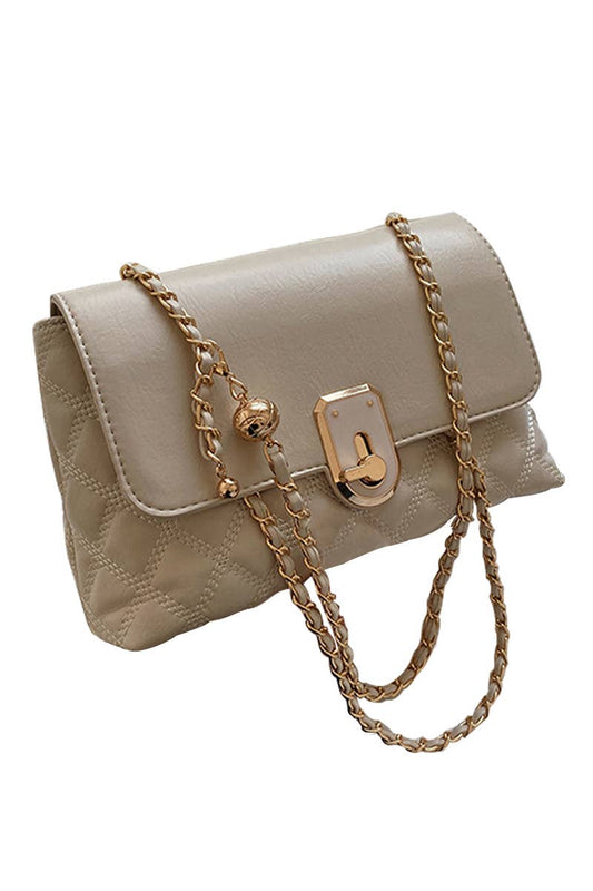 DOUBLE STRAP QUILTING WOMEN SHOULDER BAG_CWAB0534