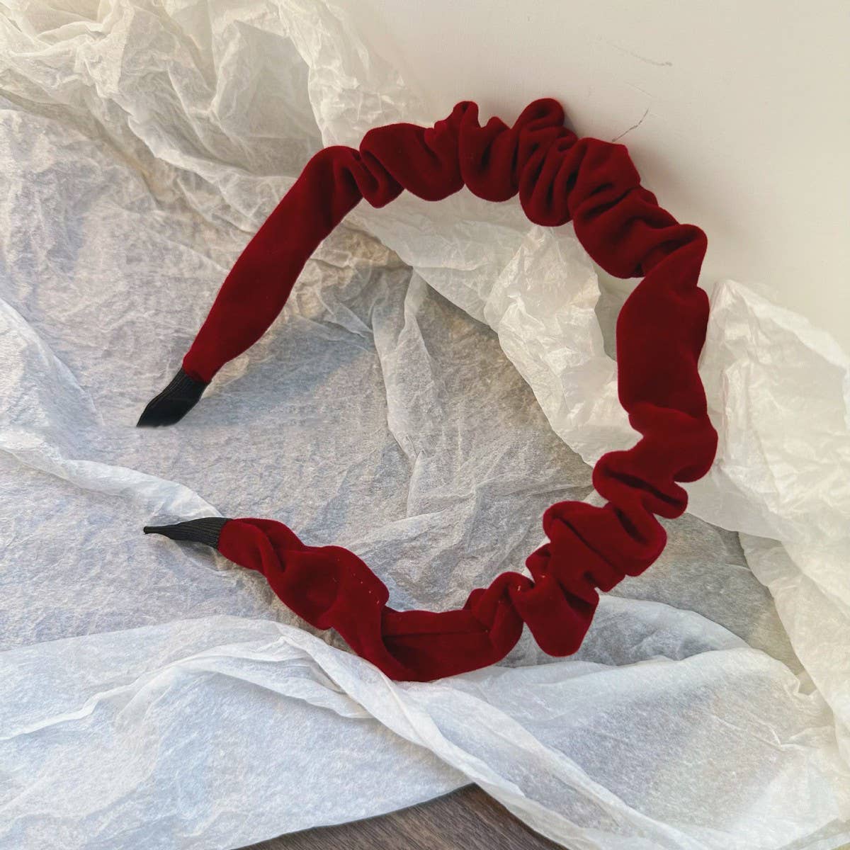 Christmas Red Headband,Retro Elegant Winter Style