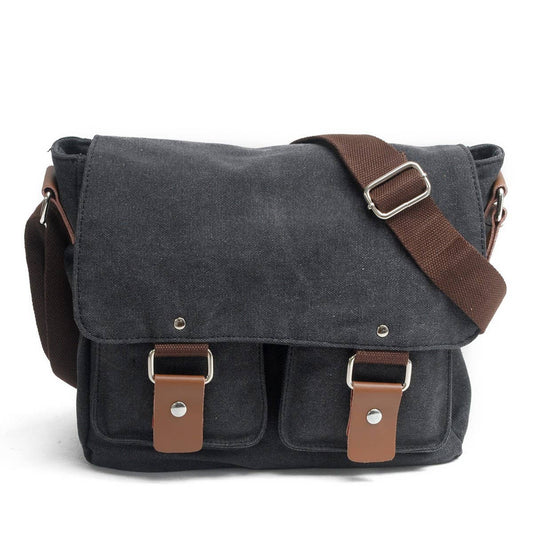 Vintage Canvas Horizontal Satchel for Men & Women_CWAB5563