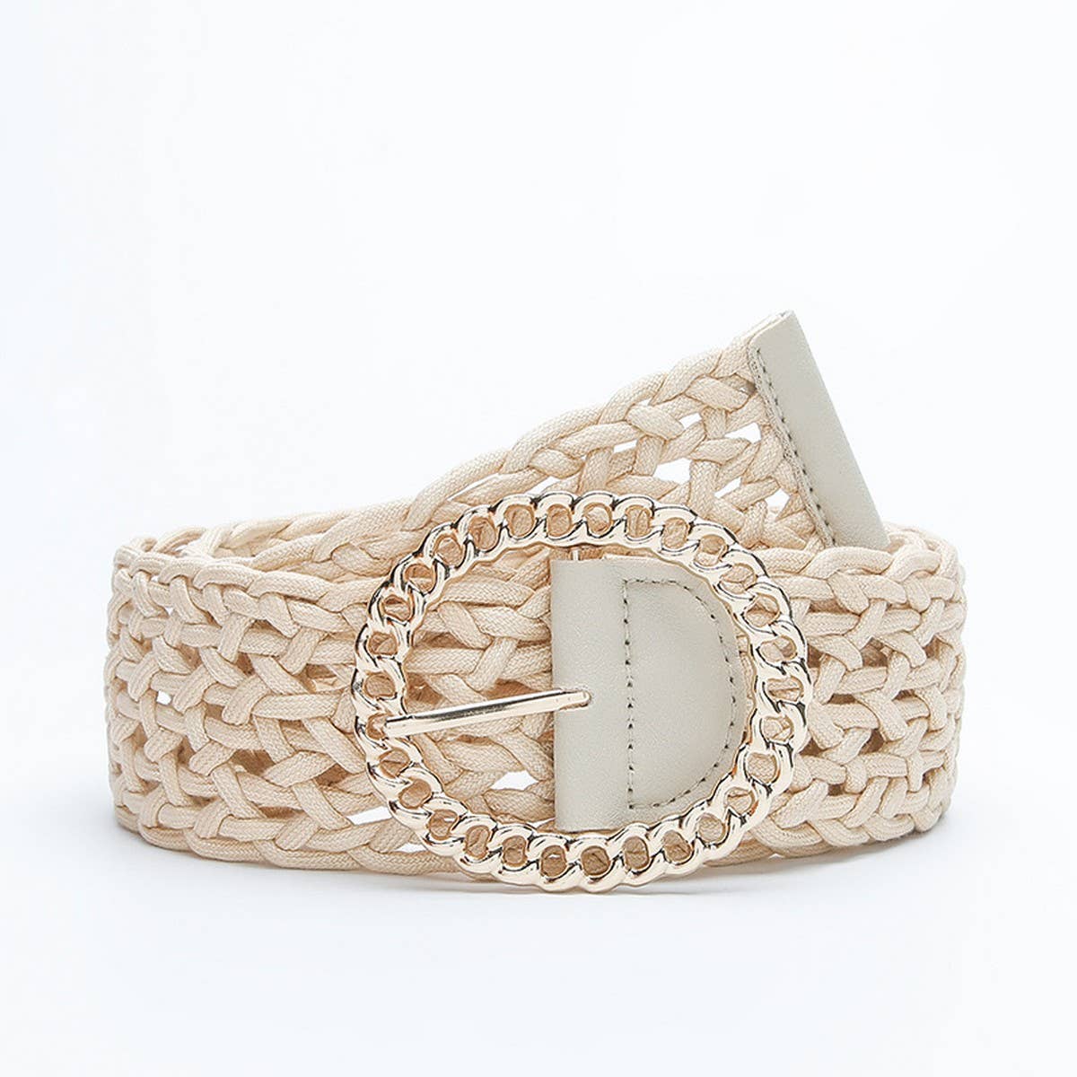 WOMEN'S OBI BRAIDED WITH LARGE ROUND BUCKLE