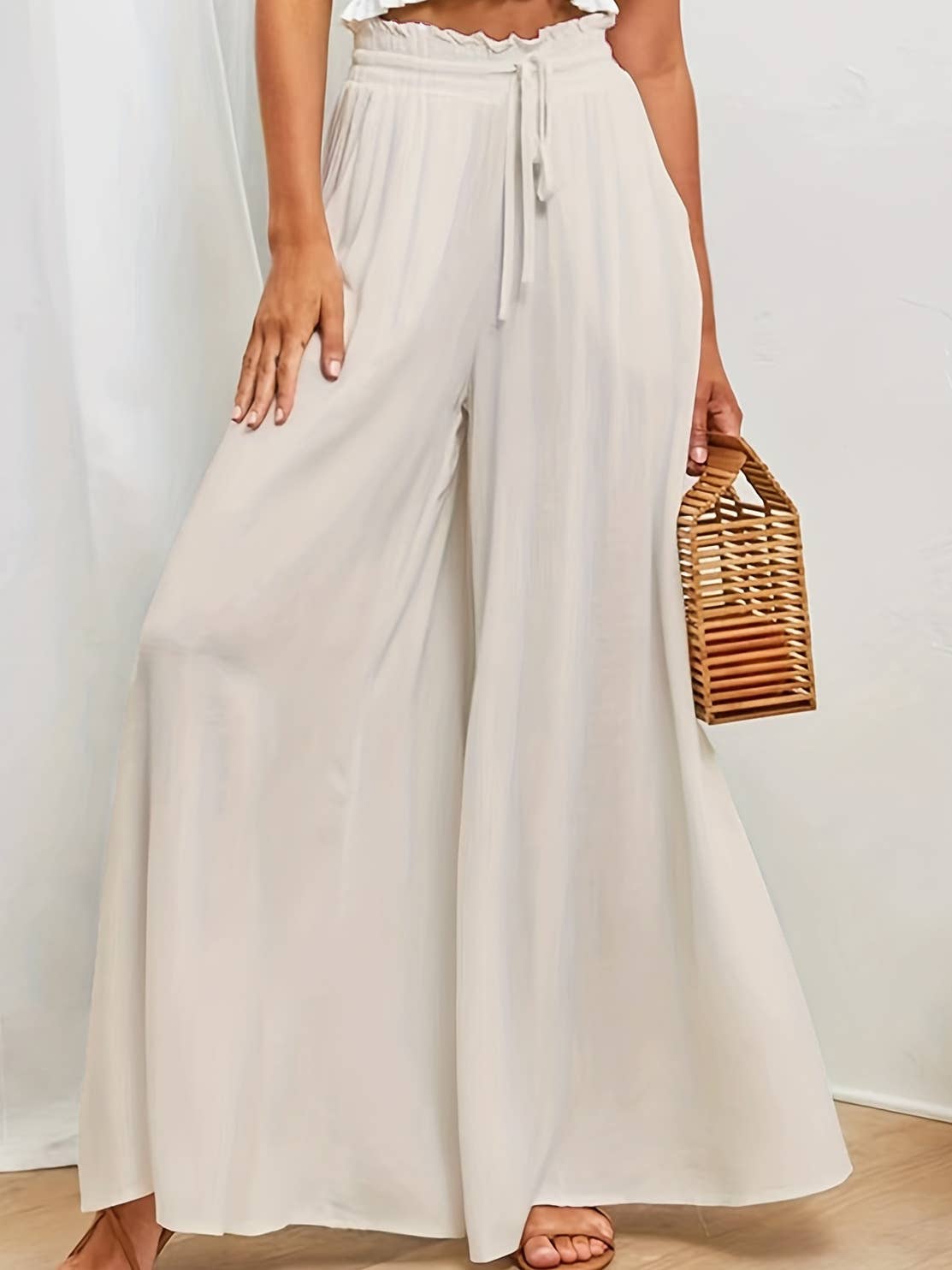 High-Waisted Wide-Legged Pants Long Skirt Pants