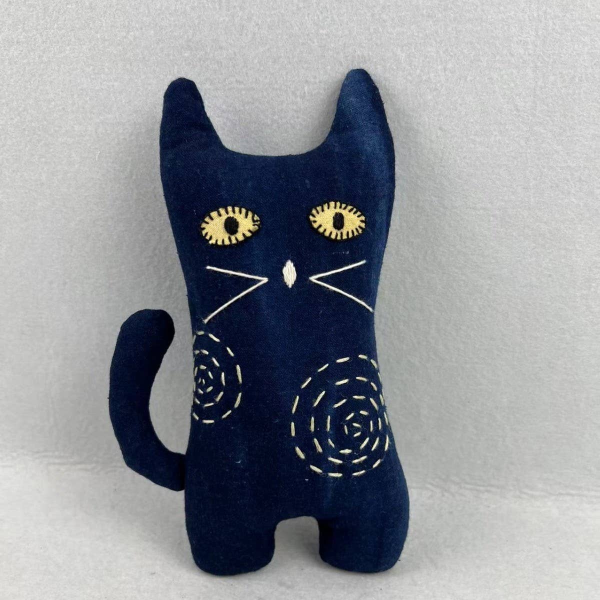 Handcrafted Indigo Dyed Embroidered Plush Doll