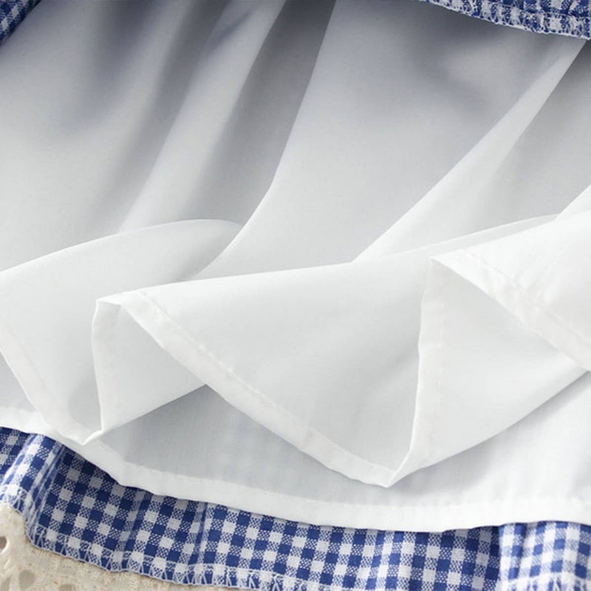 HOLLOW HOOK STITCHING PLAID SKIRT CAKE LONG SKIRT