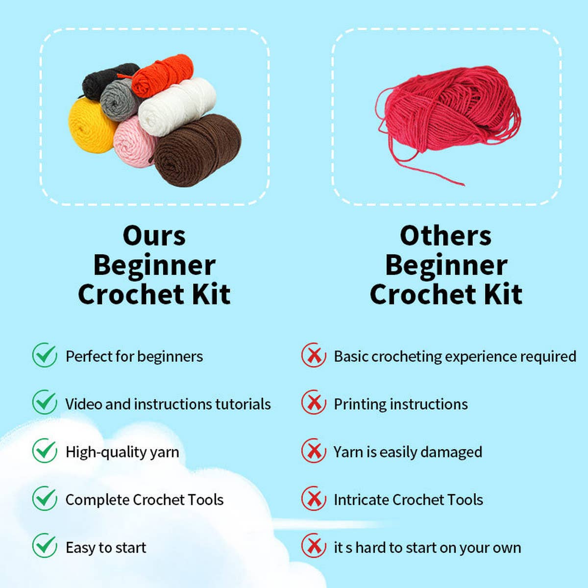 HANDMADE DIY KNITTED POTATO DOLL MATERIAL KIT