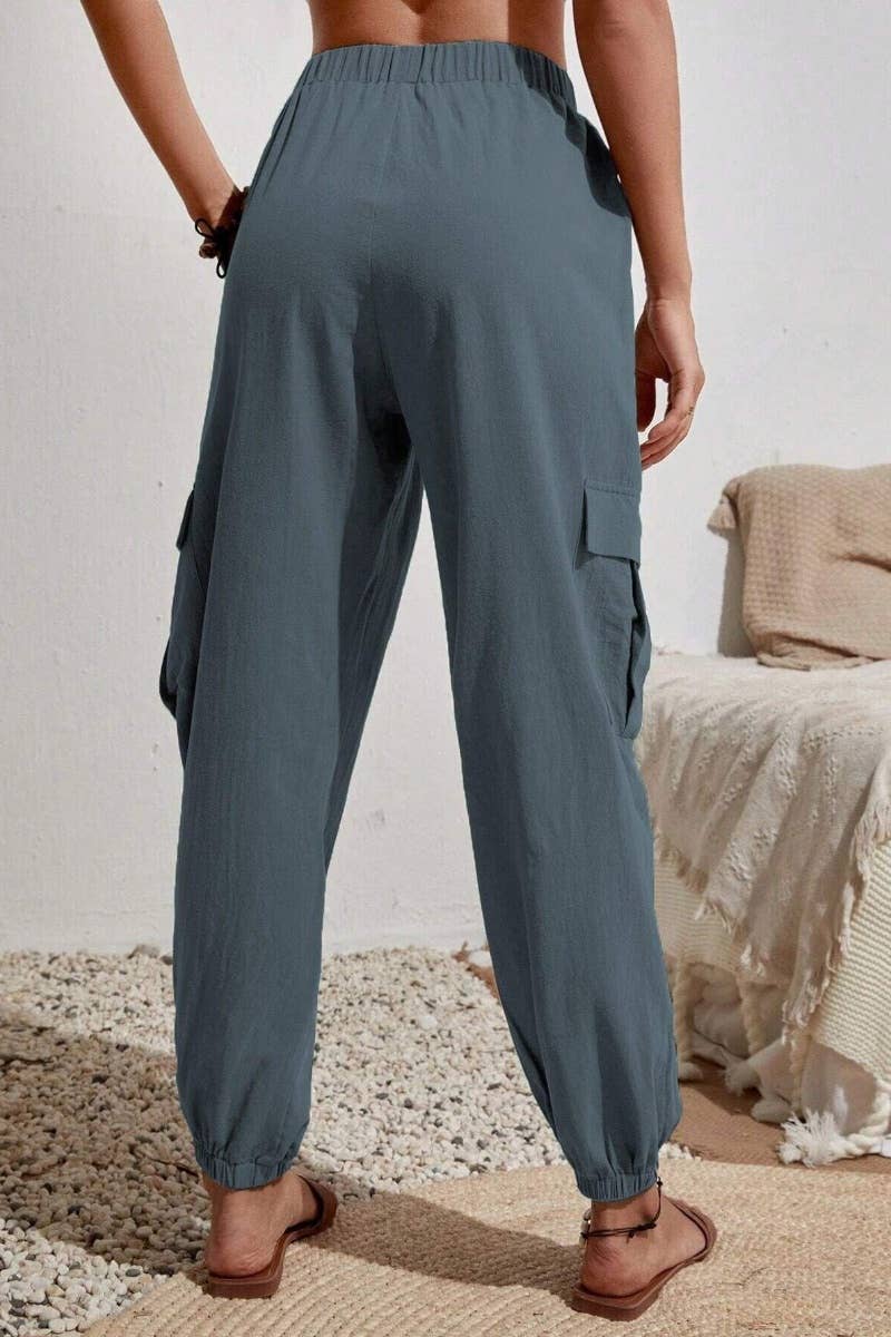 CWBMP0141_SUMMER ALL-IN-ONE CASUAL POCKET CARGO PANTS