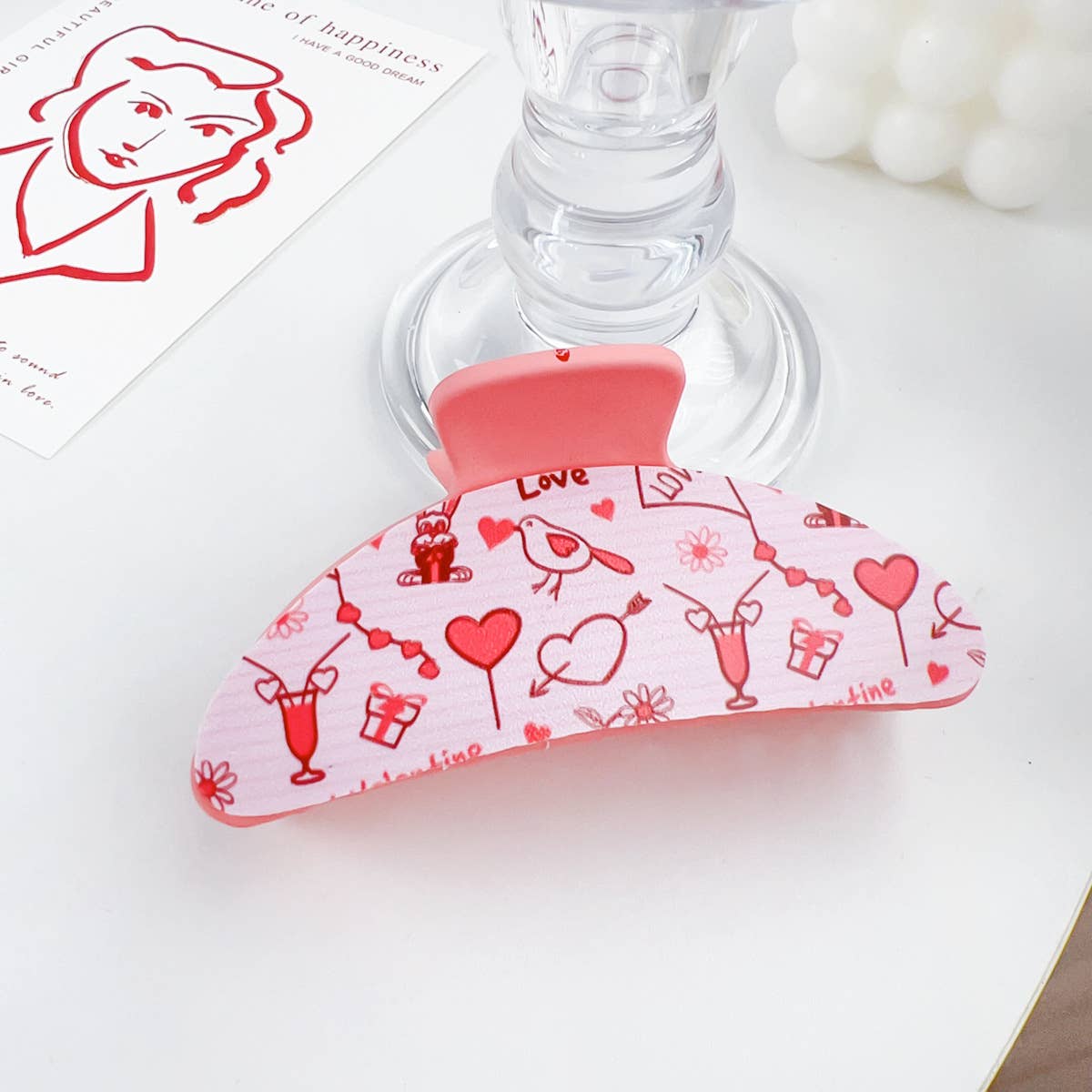 Romantic love plastic hairpins Valentine's Day