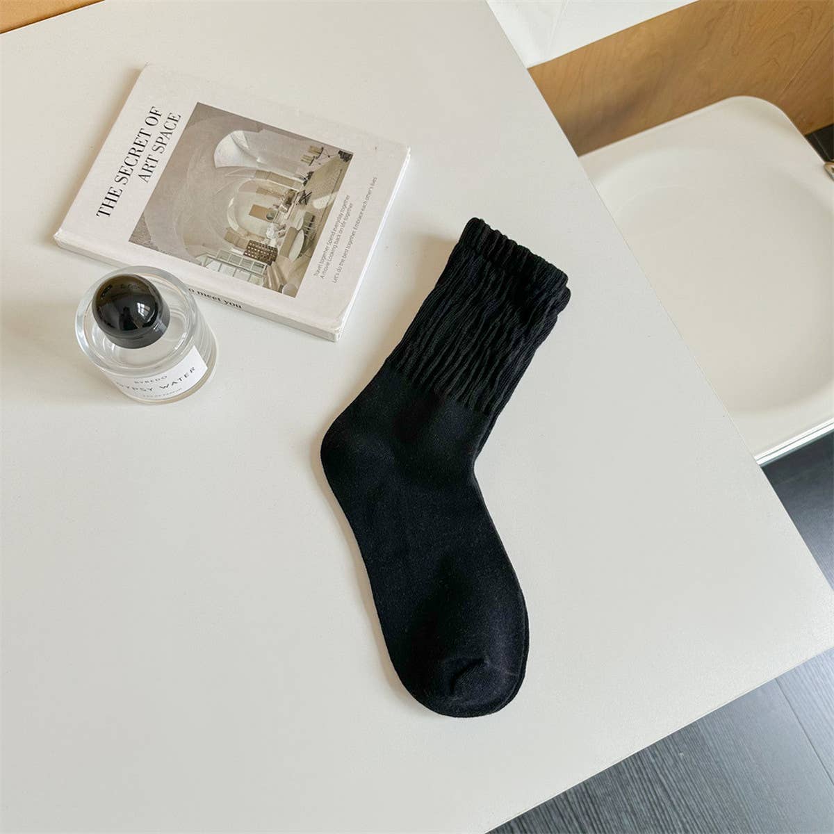 WOMEN SOLID COLOR PILE SOCKS COTTON SOCKS