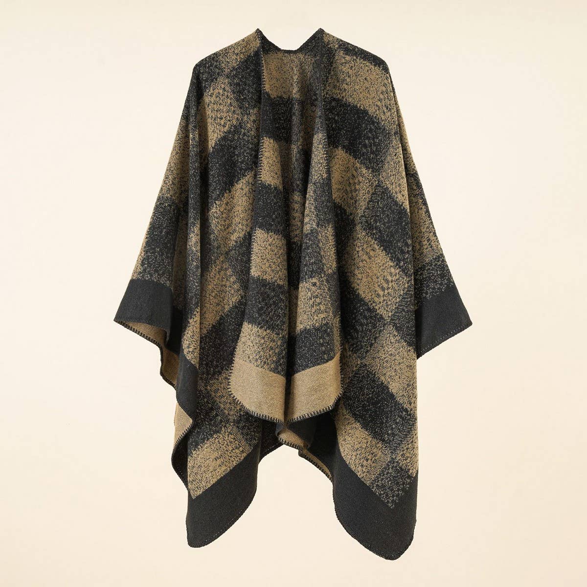 NEW FASHION SPLIT PLAID TRAVEL SHAWL FOR WOMEN