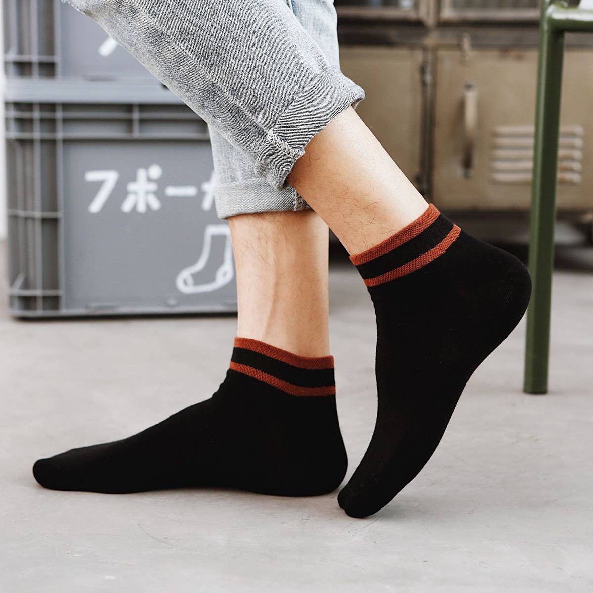 NEW SOLID COLOR SPORTS MEN'S COTTON SOCKS_CWMS2037