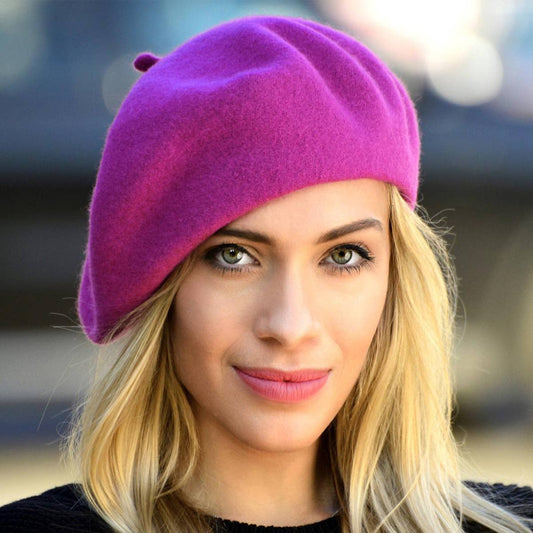 SOLID FUZZY BERET_CWAH0541