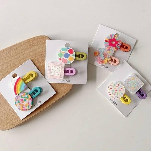 CHILDREN'S NEW GEOMETRIC COLOR MATCHING HAIRPIN_CWAHA1813