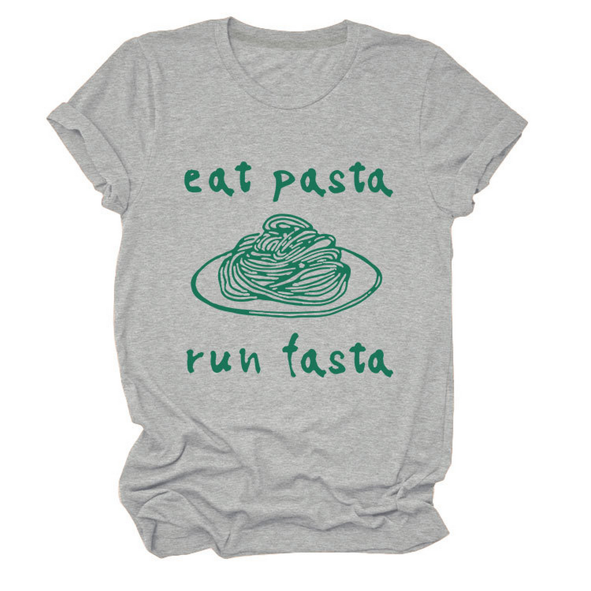 Trendy Women¡¯s Short Sleeve Tee ? Eat Pasta Run