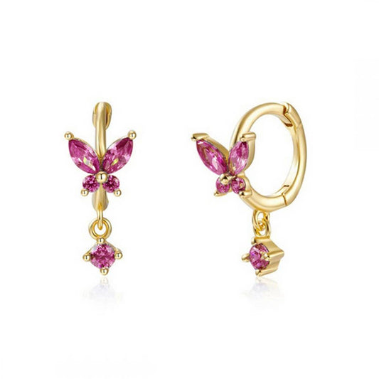 MULTICOLOR BUTTERFLY SIMPLE TEMPERAMENT EARRINGS