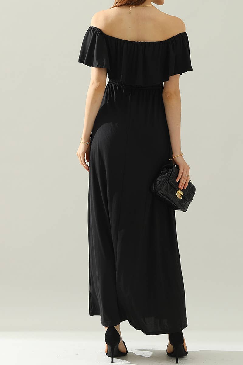 CWDMD541_OFF THE SHOULDER LAYERED MAXI DRESS