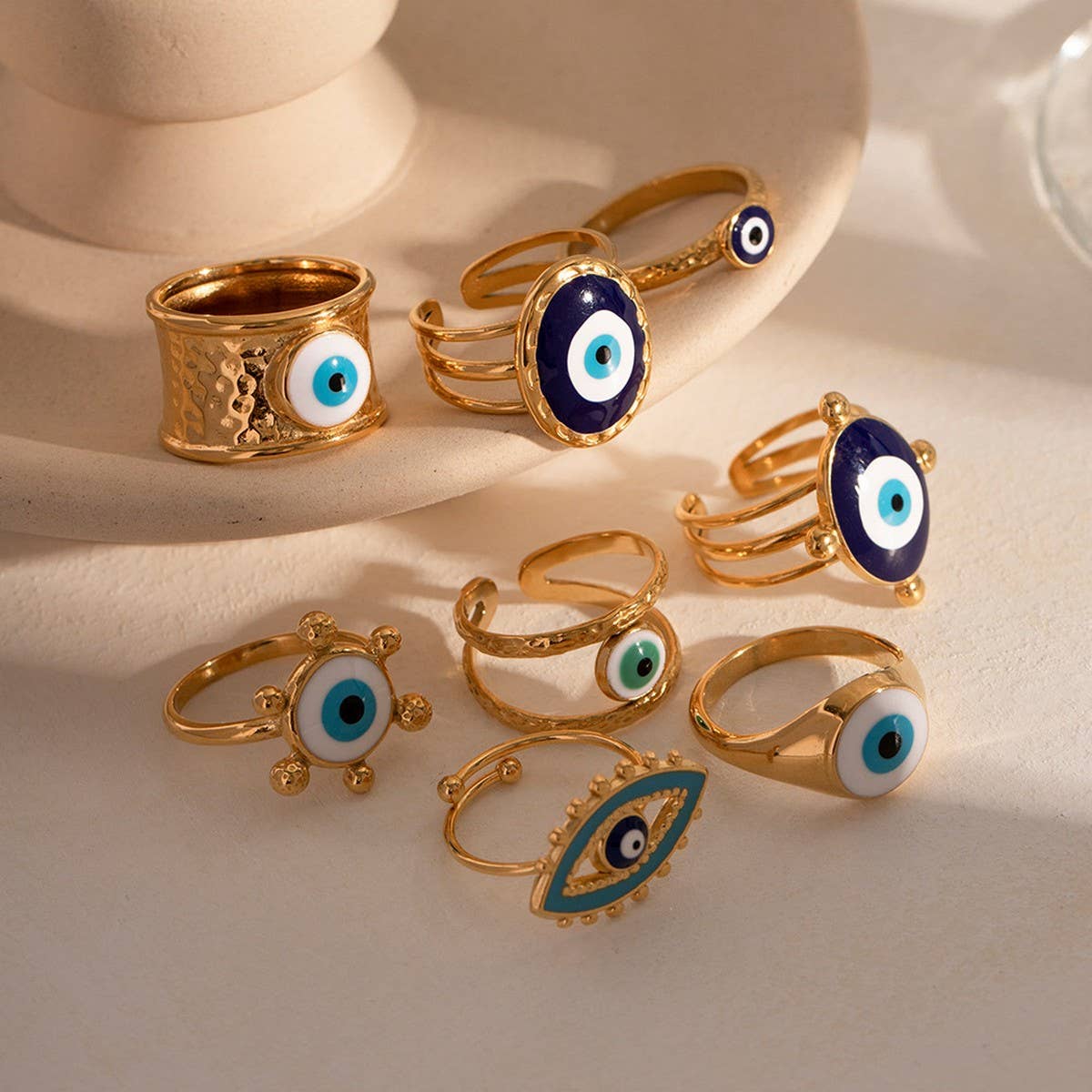 DEVIL'S EYE BLUE EYES RING  RING NON-FADING