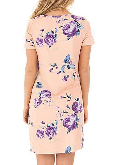 PRINT DRESS WITH IRREGULAR HEM
