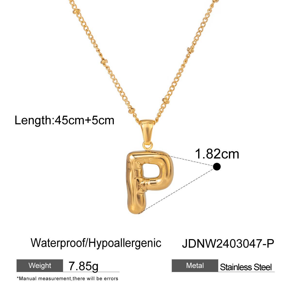 NICHE ALL-MATCH TEMPERAMENT GLOSSY LETTER NECKLACE_CWAJE1893