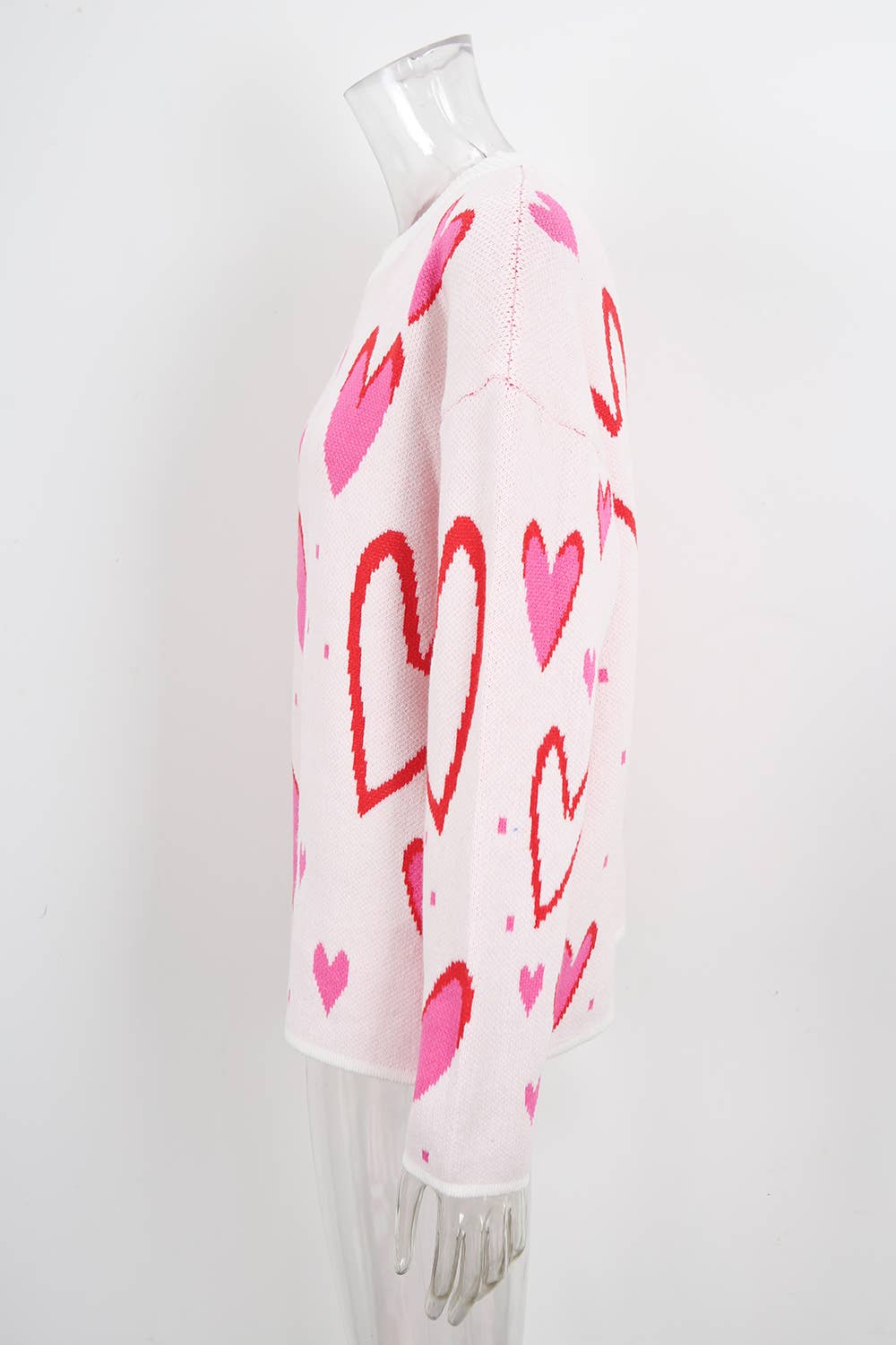 Valentine's Day love jacquard loose knitwear