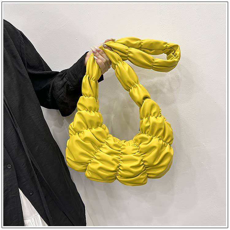 Cloud bag pleated underarm bag sponge bag