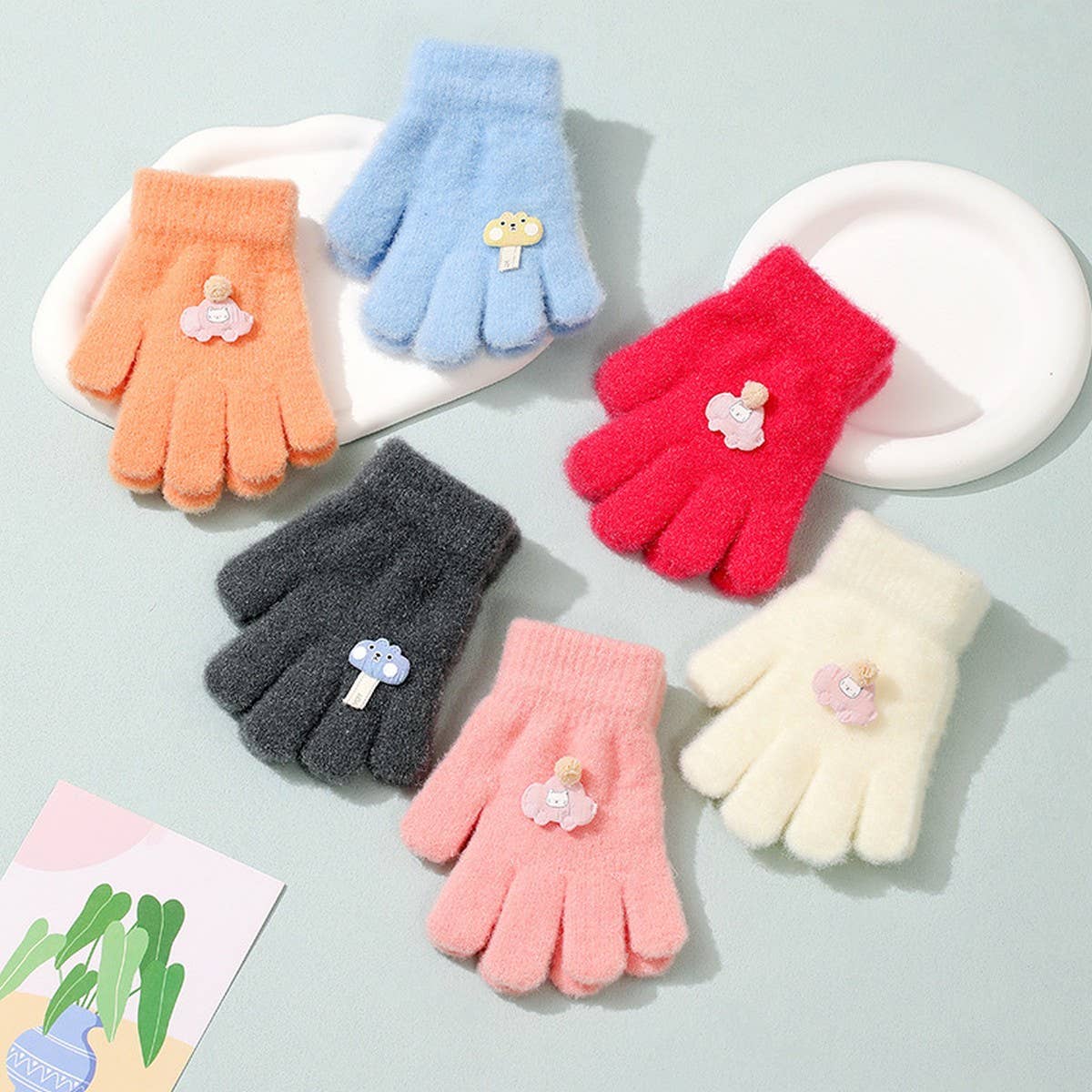 CWAG00584_KIDS WINTER WARM FULL FINGER KNIT GLOVES