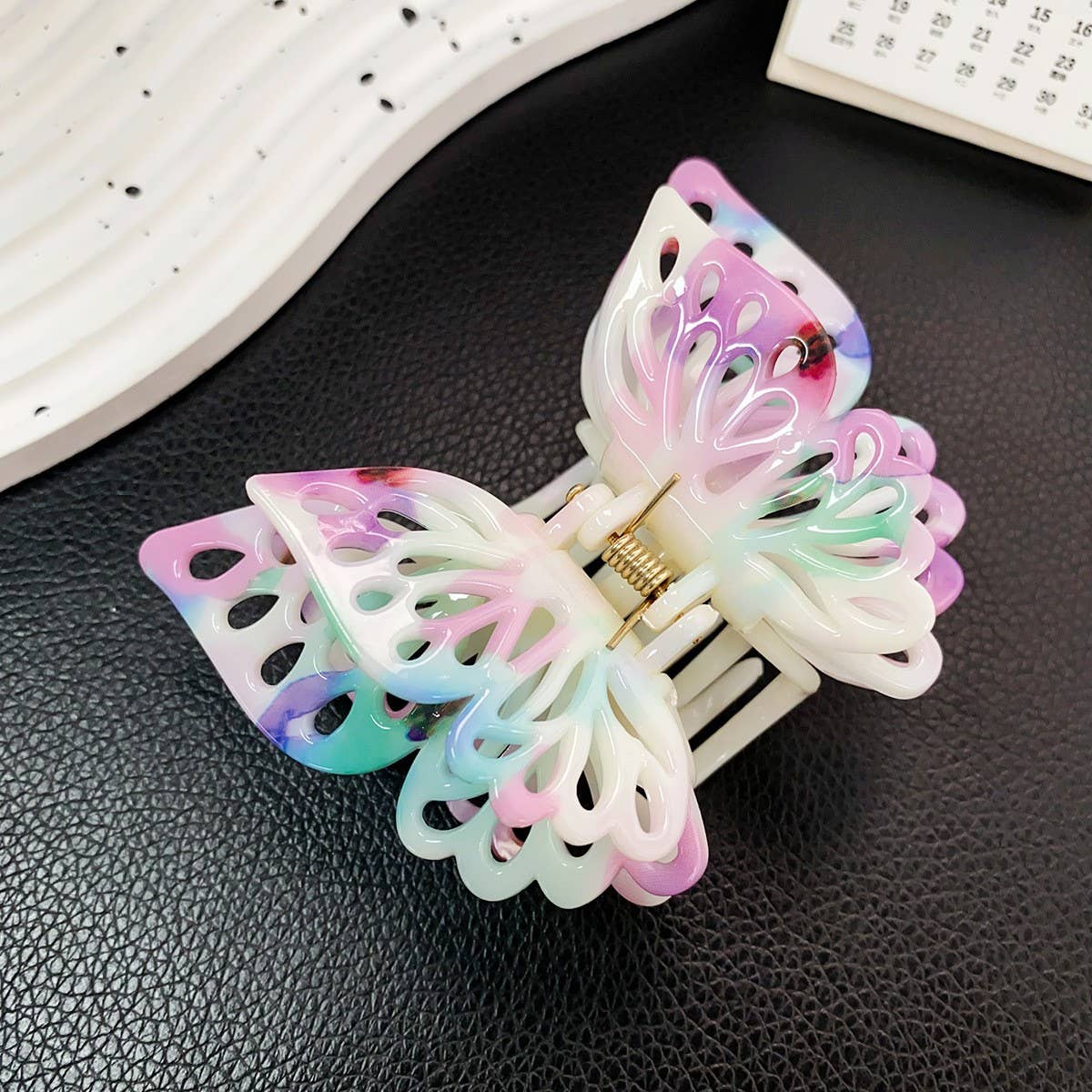 Ink Style Hollow Butterfly Hair Claw - Fairy Clip_CWAHA1582