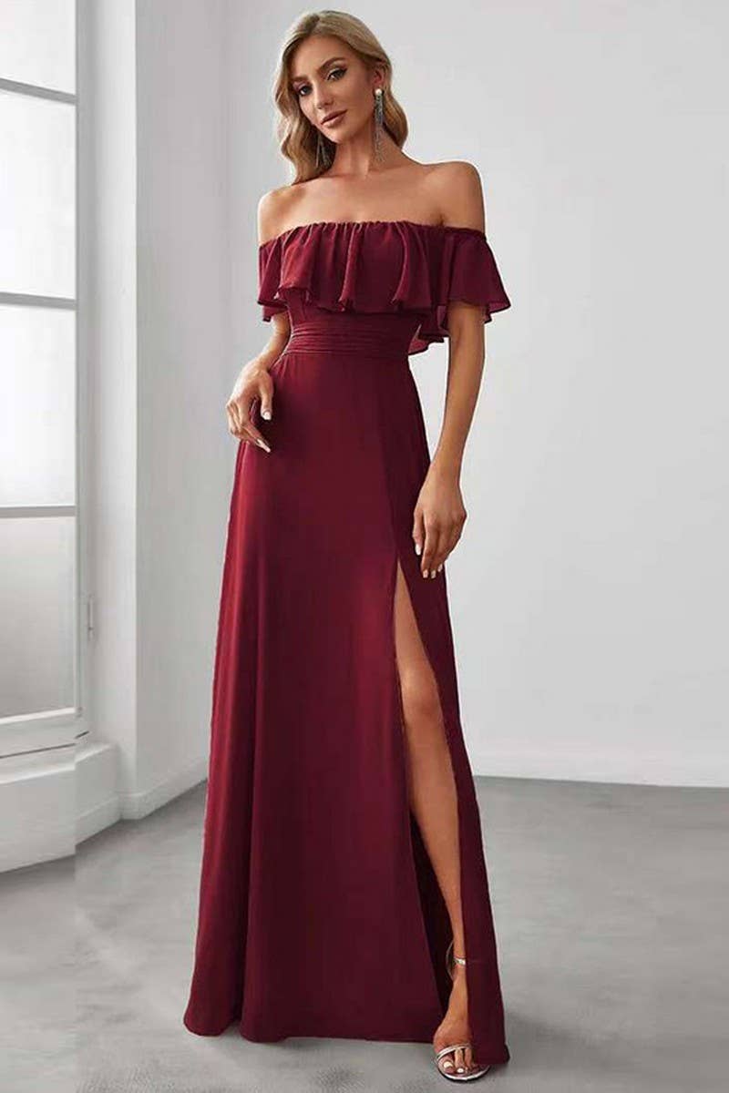 CWDMD01075_CHIFFON BACKLESS SPLIT HEM MAXI DRESS