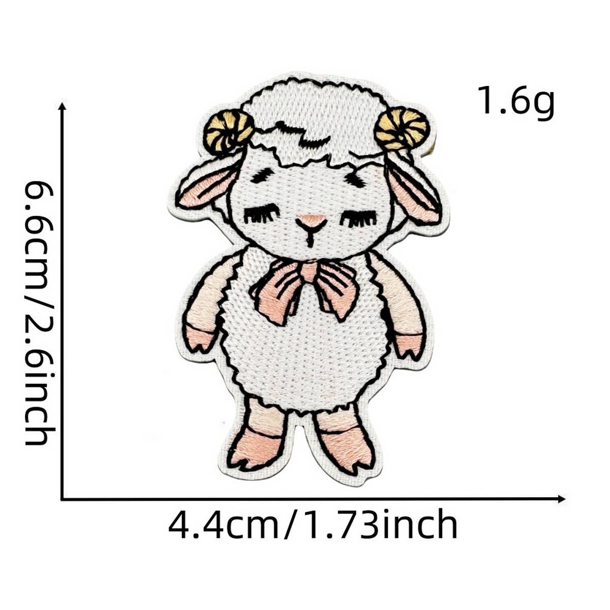 CUTE SOLID COLOR CARTOON BOW EMBROIDERED PATCH