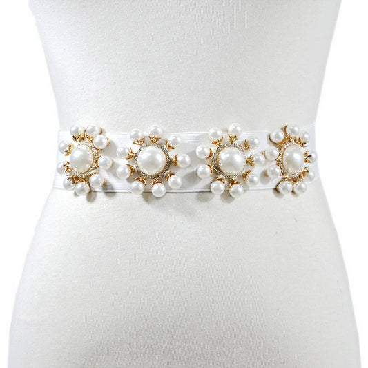 WOMEN'S PEARL-EMBELLISHED ELASTIC WAISTBAND_CWABE0511