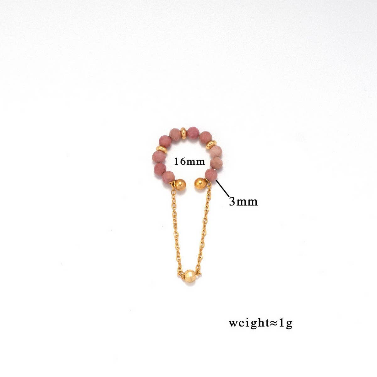 Natural Stone Ear Cuff for Non-Pierced Ears