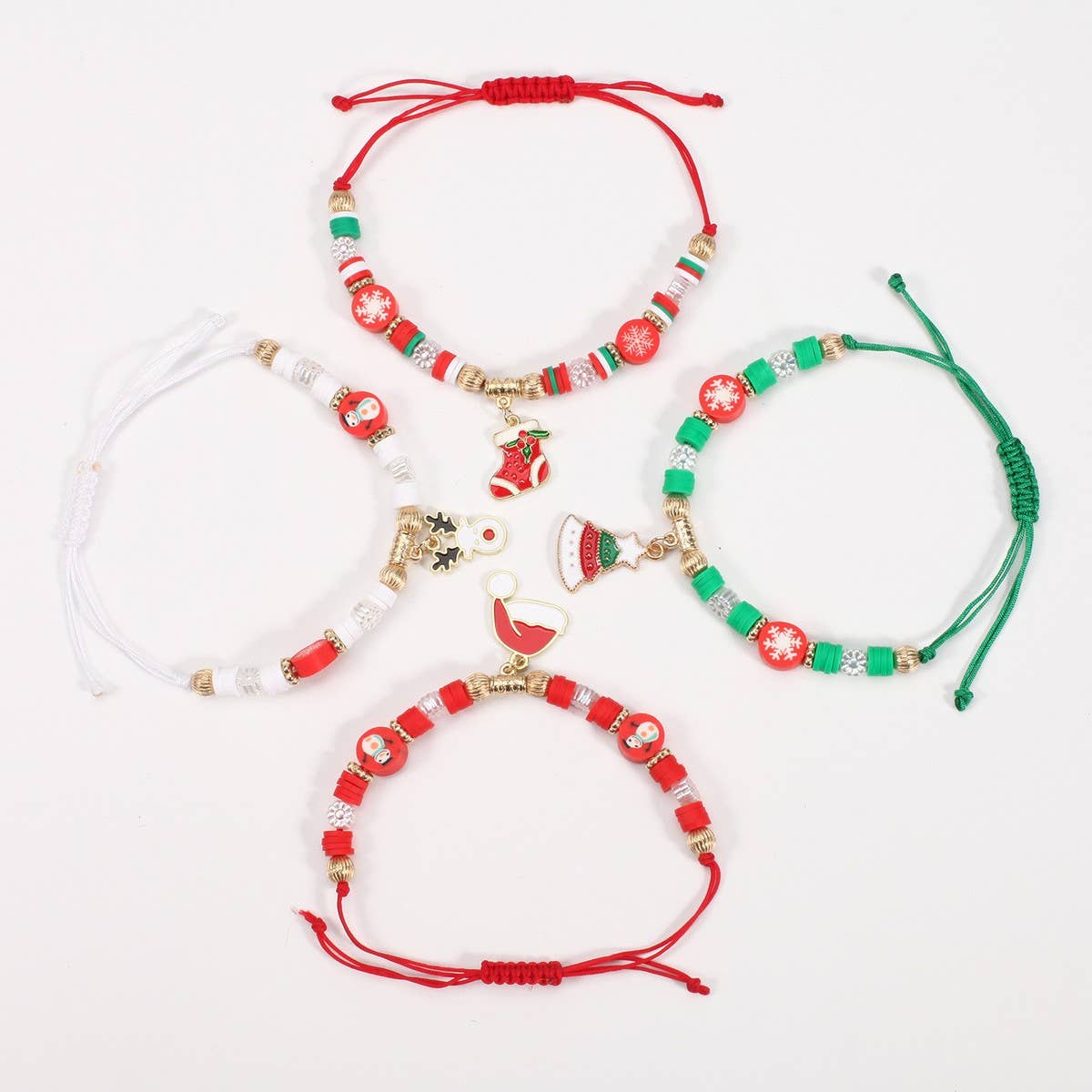 CWMM10453_CHRISTMAS ADJUSTABLE WOVEN CHARM BRACELET GIFT