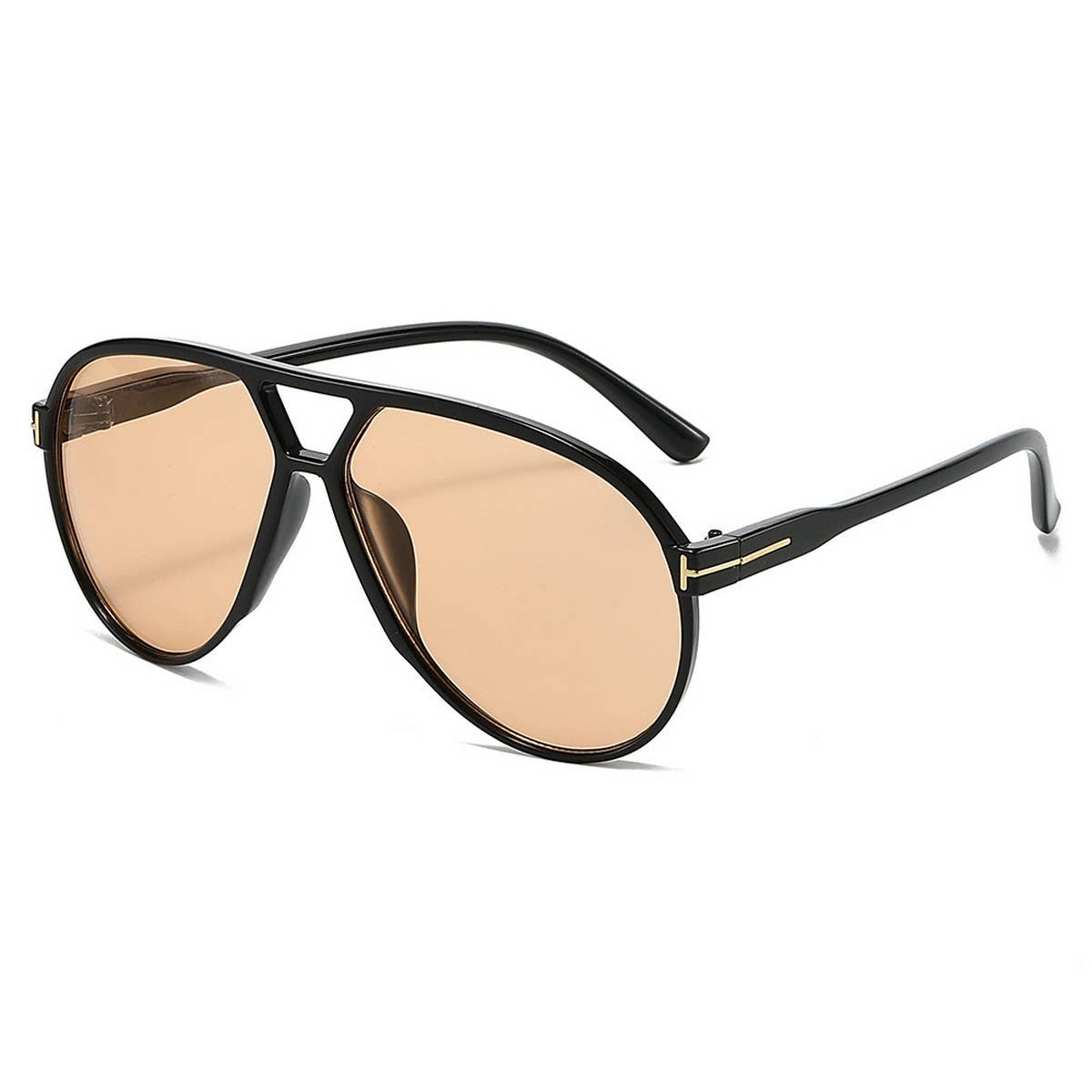 LETTER T DOUBLE BRIDGE LARGE FRAME SUNGLASSES