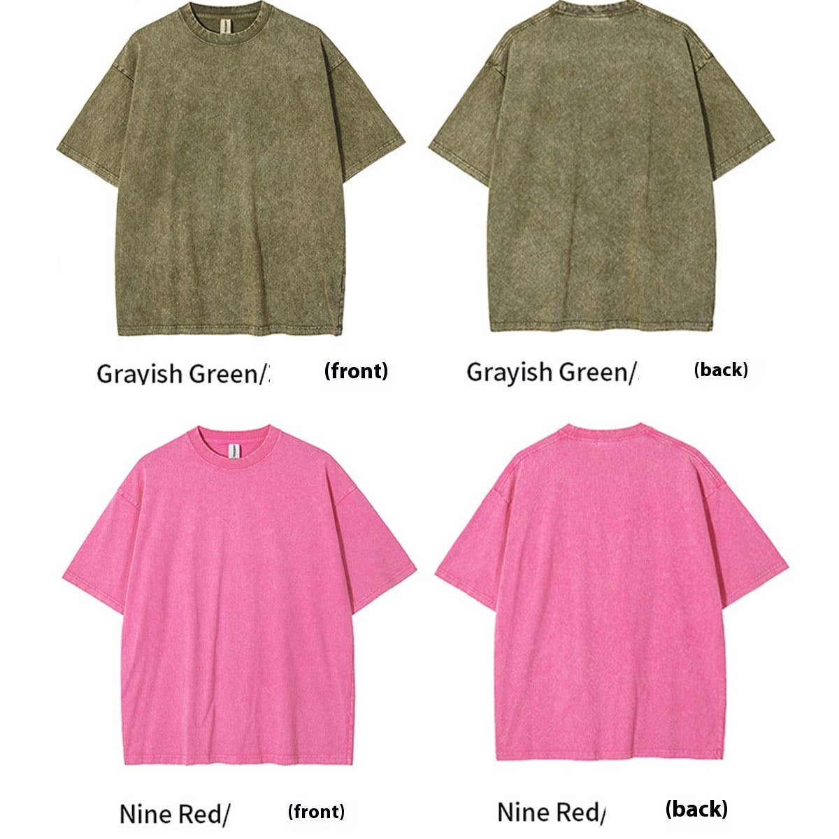 250g Vintage Washed Wax-Dyed Cotton T-Shirt ??Custom Logo