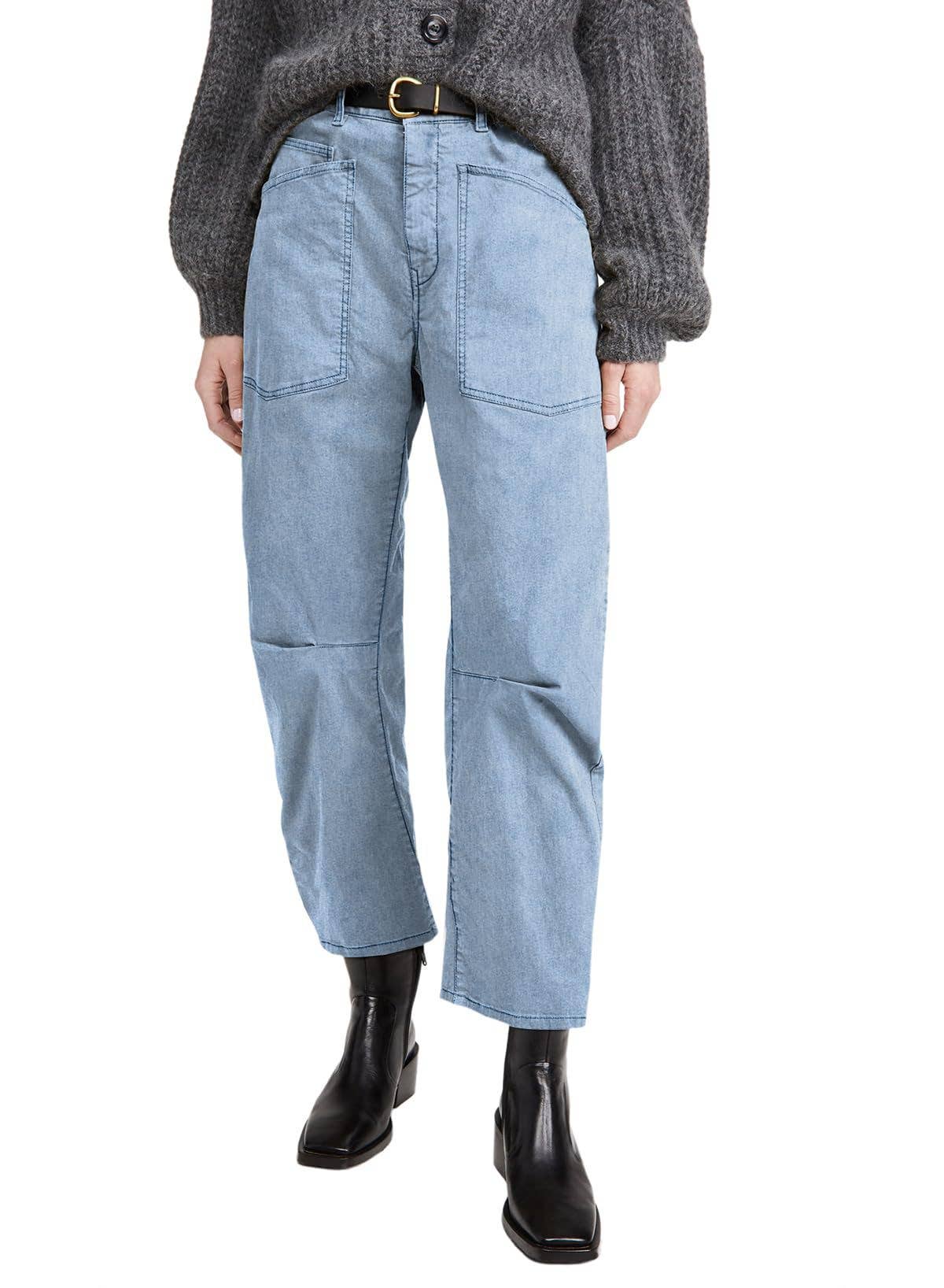 VINTAGE CARGO WASH HIGH-WAISTED JEANS