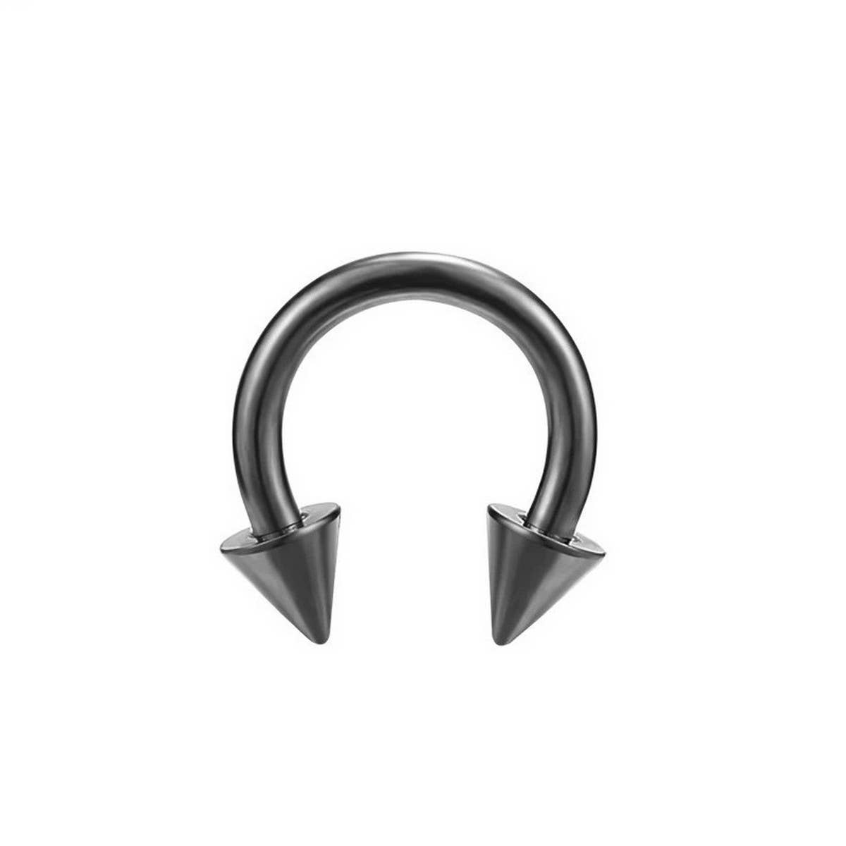 Stainless Steel Horseshoe Lip Ring Piercing_CWMM9585