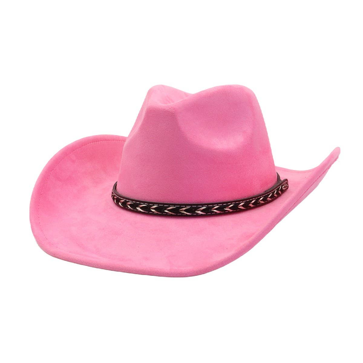 Unisex Western Suede Cowboy FedoraHat Ethnic Style_CWAH04398