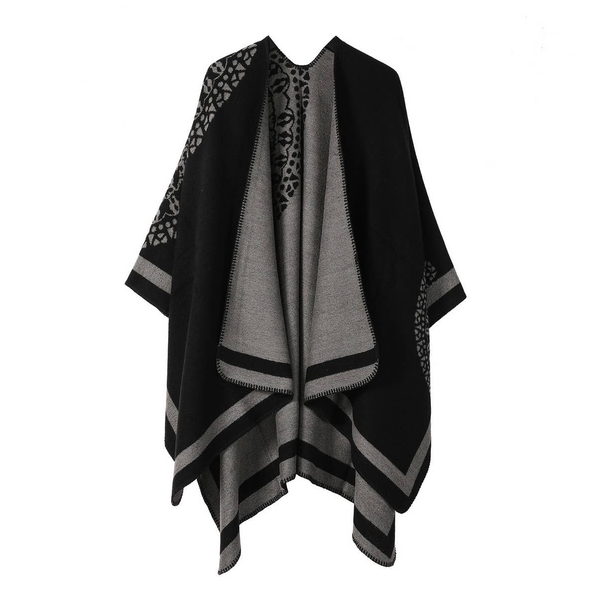 DOUBLE-SIDED SIMPLE SHAWL FAUX CASHMERE SCARF