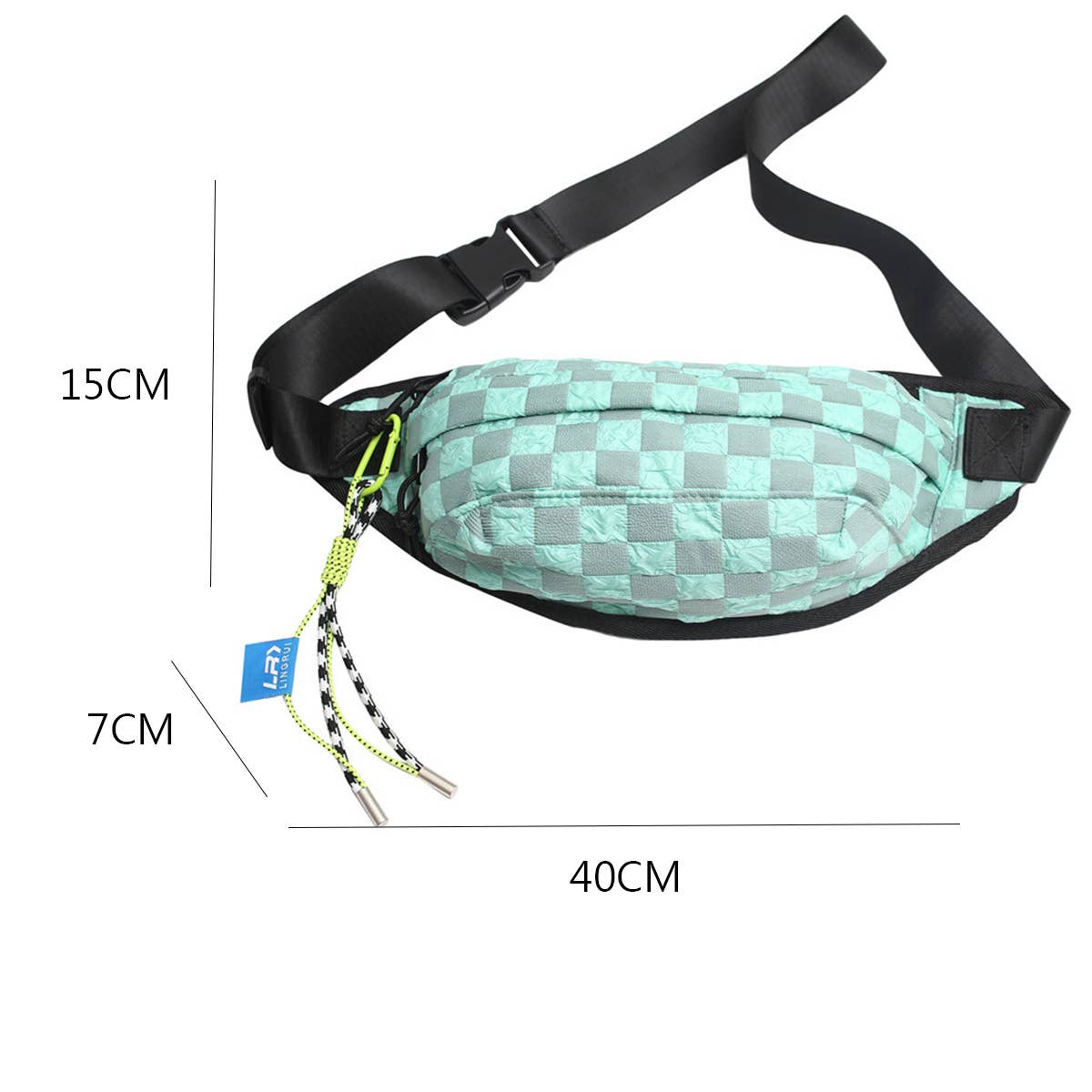 SIMPLE PLAID WAIST BAG SHOULDER BAG_CWAB1604