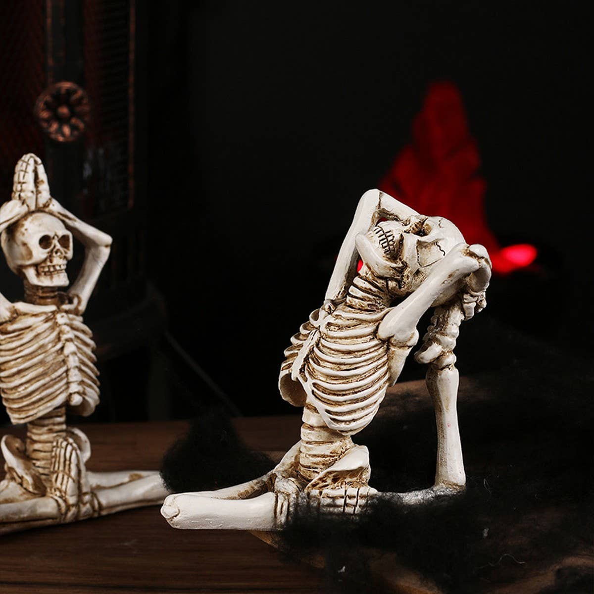 Scary Yoga Skeleton Halloween Garden Decor_CWAJE5298