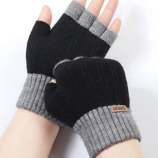 WARM VELVET AND THICKENED HALF KNITTED GLOVES_CWAG0134