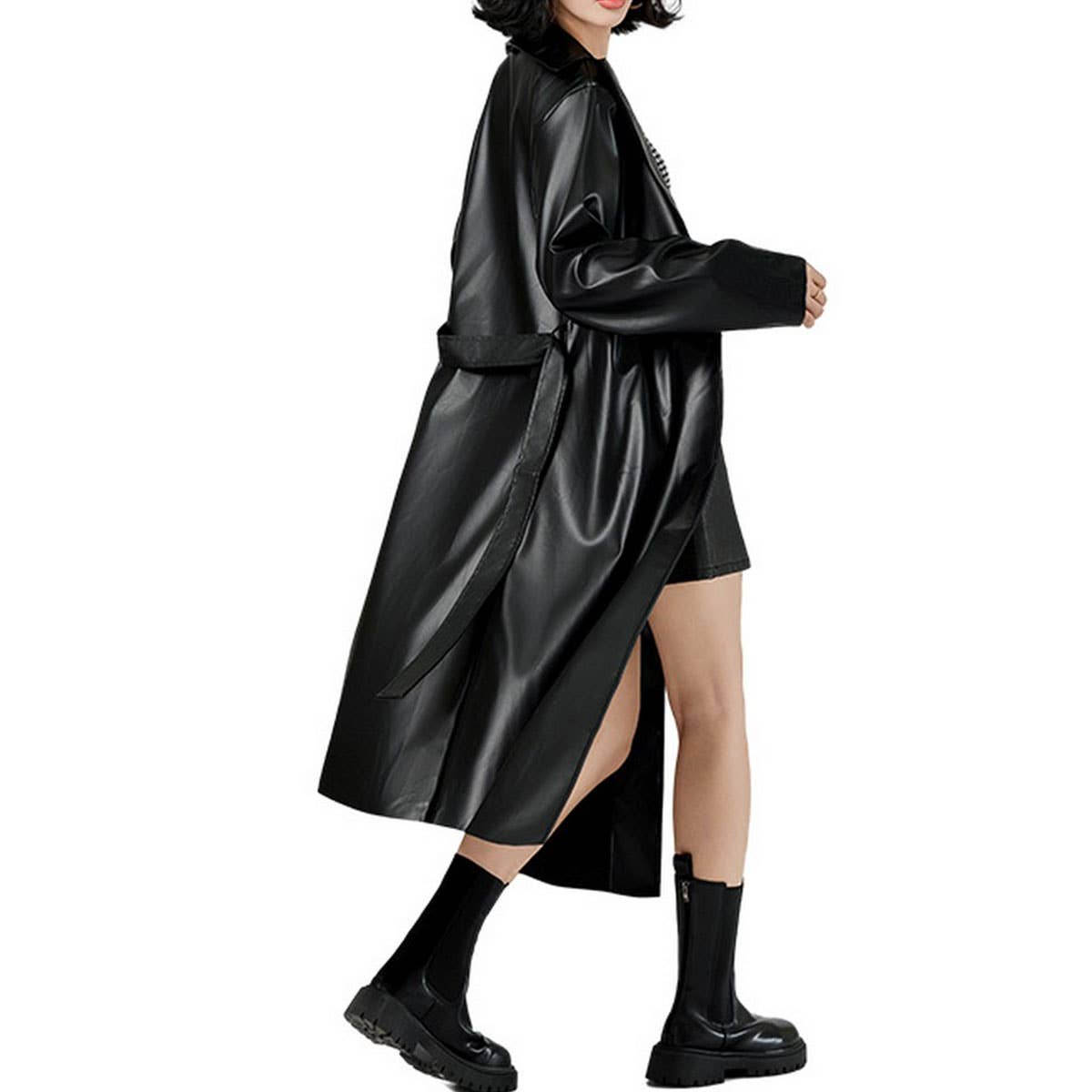 Long PU Trench Coat ? Wrinkle-Free & Stylish