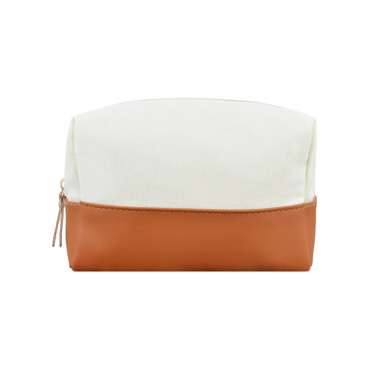 CONTRAST STITCHING CANVAS WASHING COSMETIC BAG_CWAB1083