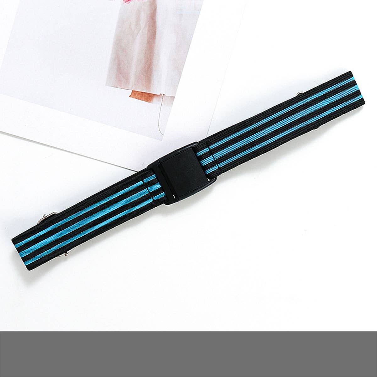 VERSATILE BRAIDED BELT BUCKLE ELASTIC BELT_CWABE0683