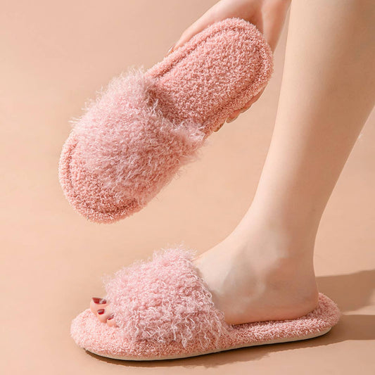 FASHIONABLE HOME CARTOON CURLY COTTON SLIPPERS