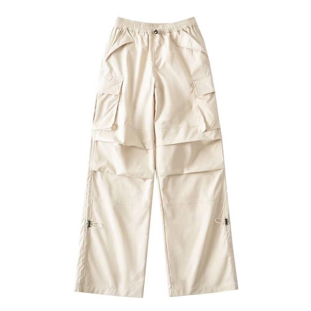 Niche pleated straight-leg wide-leg casual pants