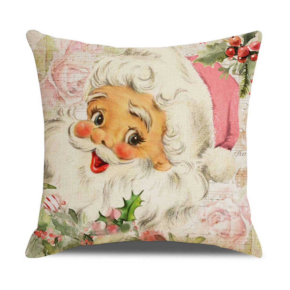 PINK ELK CHRISTMAS PILLOWCASE_CWMM1382