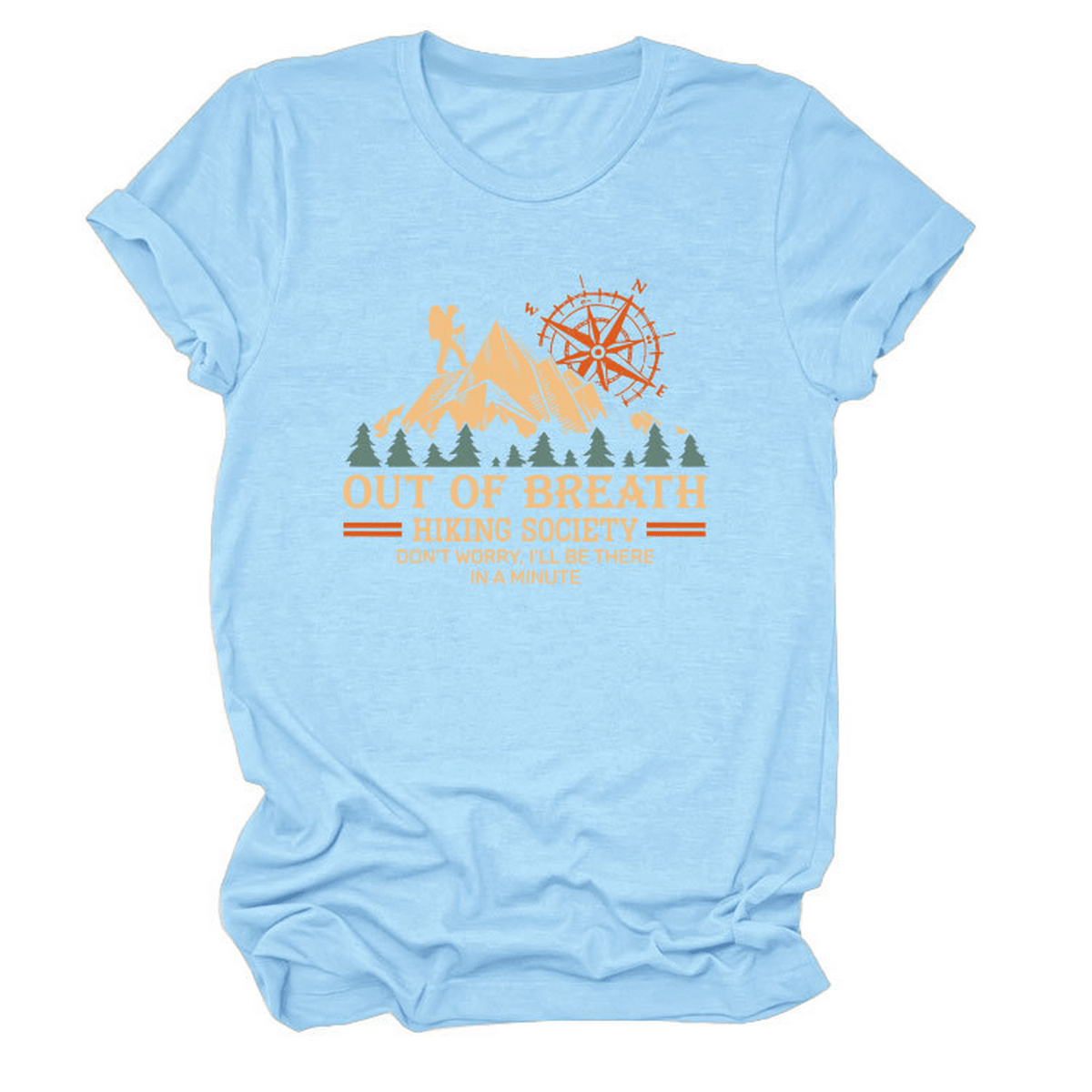 Comfy Crew Neck Tee ??Hiking Quote for Women_CWTTS1523