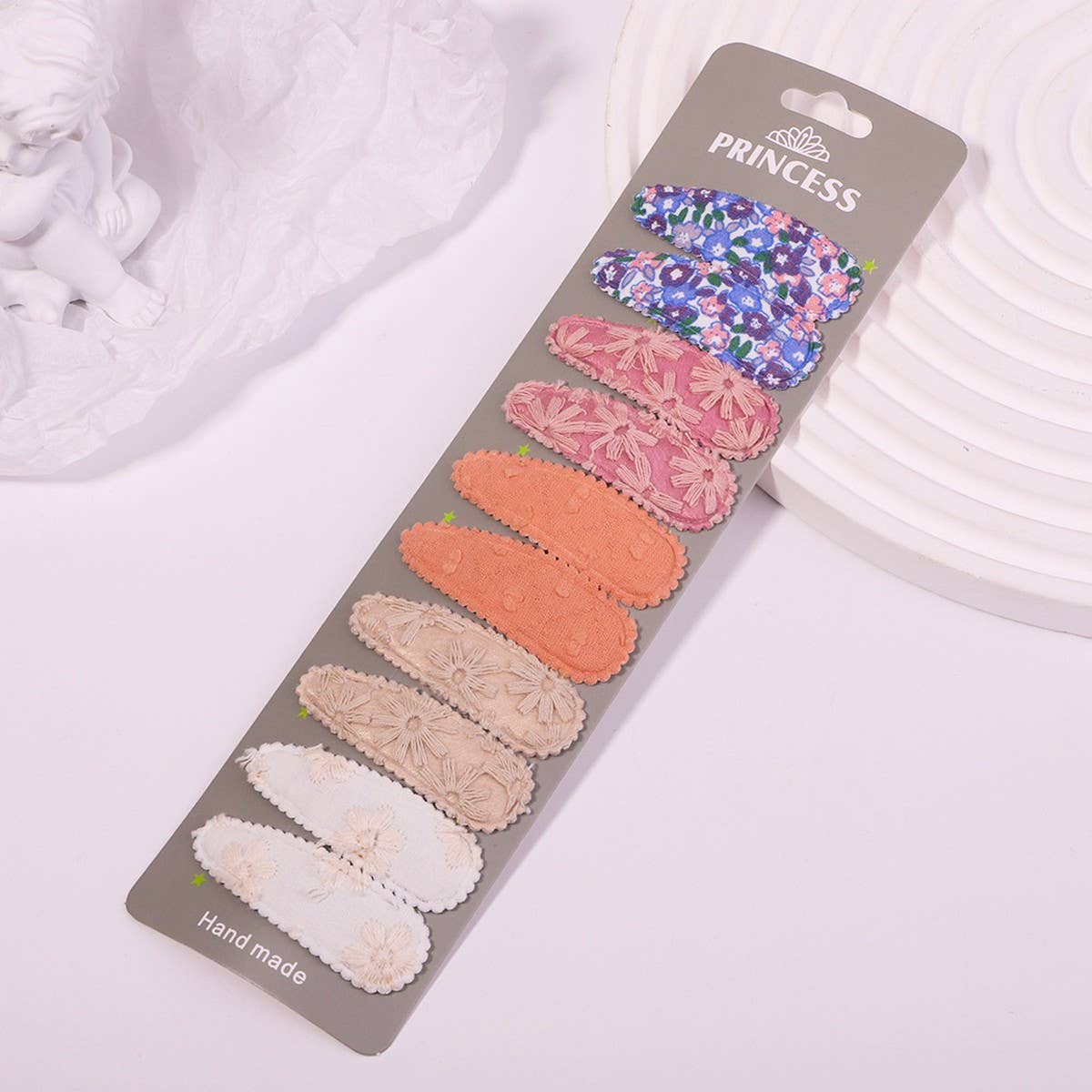 Floral Embroidered BB Clip Set ? Fresh & Cute