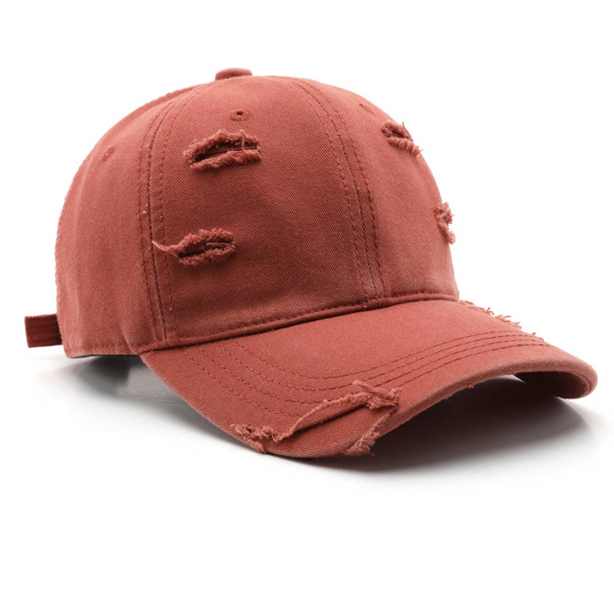 Vintage Washed Distressed Hole Baseball Cap_CWAH0908