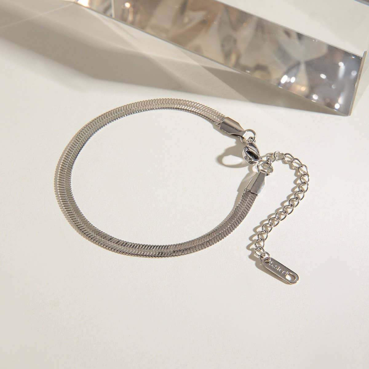 Stainless Steel Flat Snake Chain Bracelet/Necklace_CWAJE4873