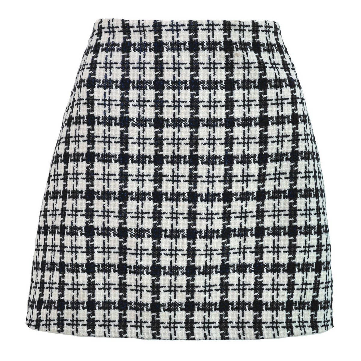 Small fragrant woolen high-waisted skirt